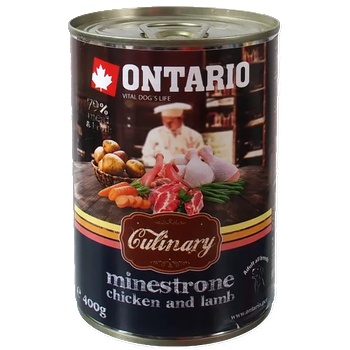 ONTARIO culinary minestrone chicken and lamb - деликатесна консерва за куче с пилешко и агнешко 400 гр, Чехия 214-22092