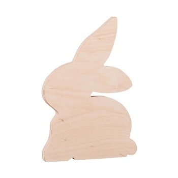 ČistéDřevo Dřevěný ozdobný zajíc 10 cm