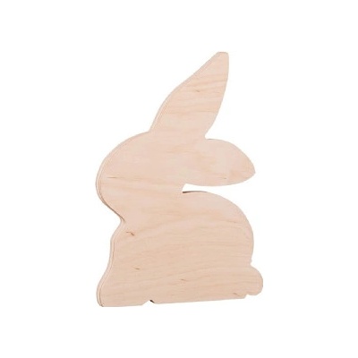 ČistéDřevo Dřevěný ozdobný zajíc 10 cm