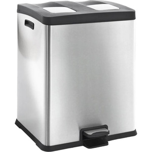 EKO 2 х 30 л. кош за отпадъци цвят матиран инокс ЕКО от серия rejoice (eko923860matts/s)