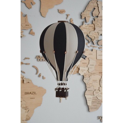 Super balloon dekoračný lietajúci balón čierna/krémová