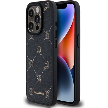 KARL LAGERFELD PU Karl Heads Pattern Magsafe Back Cover за iPhone 15 Pro Max Black Karl Lagerfeld Karl Lagerfeld | Cheren | ЖЕНИ | UNI
