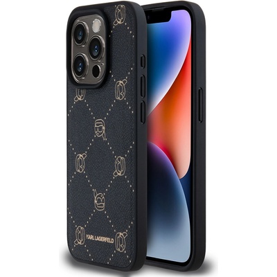 KARL LAGERFELD PU Karl Heads Pattern Magsafe Back Cover за iPhone 15 Pro Max Black Karl Lagerfeld Karl Lagerfeld | Cheren | ЖЕНИ | UNI