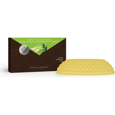 Perlé Cosmetic Premium Aloe vera a citronová tráva ručně vyráběné přírodní mydlo 115 g