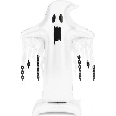 PartyDeco Balonek fóliový Duch bílý samostojný, 196 cm