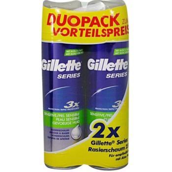 Procter & Gamble Пяна за бръснене Gillette Series Sensitive 2 x 200 мл
