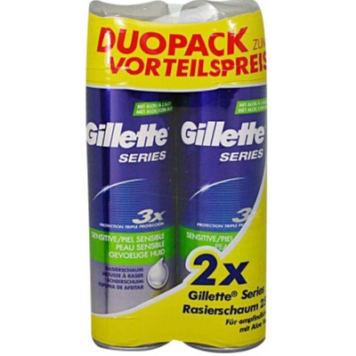 Procter & Gamble Пяна за бръснене Gillette Series Sensitive 2 x 200 мл
