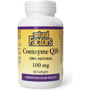 Natural Factors Антиоксидант, за здраво сърце - Коензим Q10, 100 mg х 60 софтгел капсули (2071 NF)