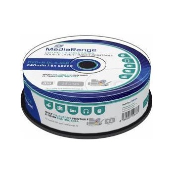 MediaRange DVD+R MediaRange Dual Layer 240мин. /8.5Gb 8X (Printable) - 25 бр. в шпиндел