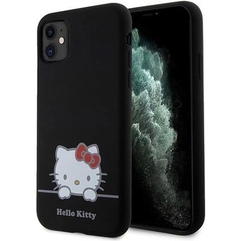 Hello Kitty Liquid Silicone Daydreaming Logo iPhone 11 Black