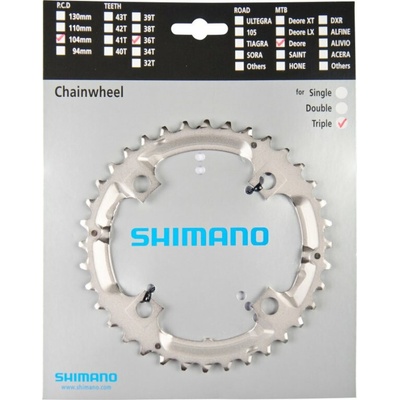 Shimano převodník SH Deore M532 Fe 36 zubů stříbrný 3x9s