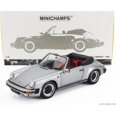 Minichamps Porsche 911 3.2 Carrera Cabriolet 1983 Grey Met 1:18