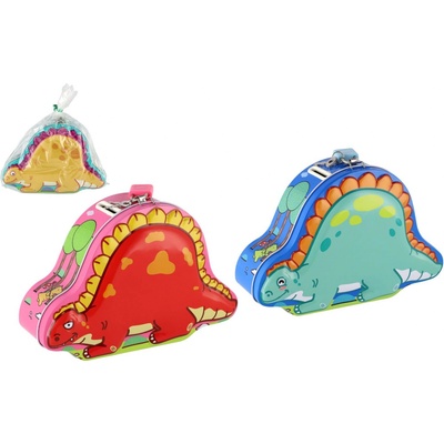 Wiky Pokladnička dinosaurus plechová se zámkem 18x13cm 3
