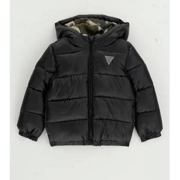 GUESS Зимно яке за мини момче в черен цвят с лого Guess