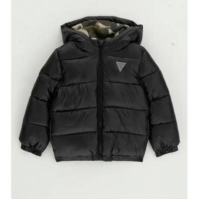 GUESS Зимно яке за мини момче в черен цвят с лого Guess