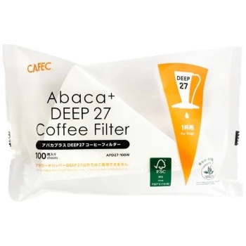 Cafec Abaca+ Deep 27 хартиени филтри, размер 01, 100 бр (AFD27-100W)