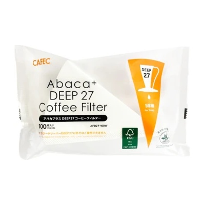 Cafec Abaca+ Deep 27 хартиени филтри, размер 01, 100 бр (AFD27-100W)