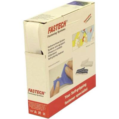 FASTECH® B25-SKL01000010 pásek se suchým zipem, zalepení hotmelt , háčková část, (d x š) 10 m x 25 mm, bílá, 10 m