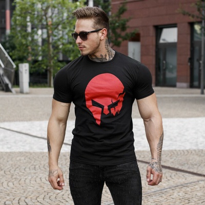 Ultrasoft tričko Iron Aesthetics Skull B&R černá