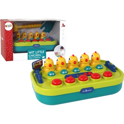 Lean Toys Whac a Mole Chickens Kladivo Světla Zvuky Na baterie