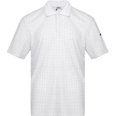 Slazenger Check Golf Polo Mens - White