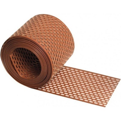 Okapová mřížka EAVES GRATE 100 mm x 5 m hnědá