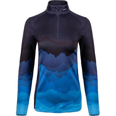 Kjus Women Motion Print Half-Zip Deep Space/Pacific Blue