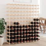 vidaXL Поставка за вино за 120 бутилки 112, 5x23x123, 5 см бор масив (353754)
