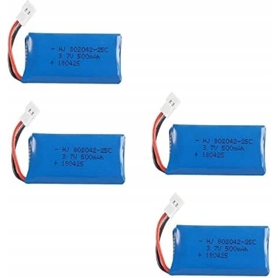 Hubsan Lipo akumulátory pro kvadrokoptéry Yunique 3,7 V 500 mAh 4 ks