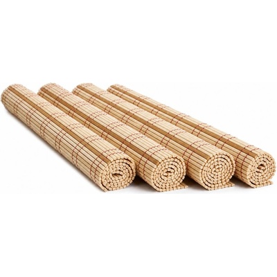 GoEco bambusové prostírání 4 ks 44 x 30 cm přírodní podložky na stůl