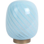Leitmotiv Светлосиня настолна лампа със стъклен абажур (височина 20 cm) Summer Globe - Leitmotiv (LM2266LB)