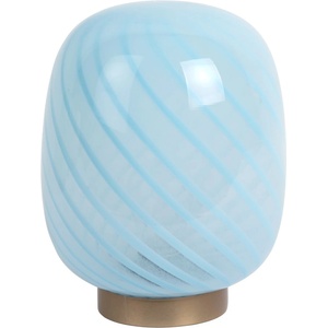 Leitmotiv Светлосиня настолна лампа със стъклен абажур (височина 20 cm) Summer Globe - Leitmotiv (LM2266LB)
