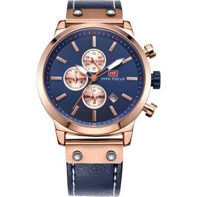 MINI FOCUS Часовник Mini Focus TO-23854 - Син / Злато Розово KP23854 (TO-23854)