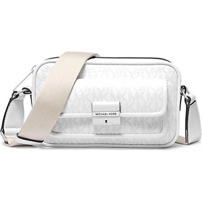 Michael Kors Bradshaw small camera crossbody kabelka logo bílá