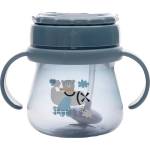Lorelli Чаша с дръжки и сламка Lorelli My Friend - 250 ml, Cameo Blue (10200860004)