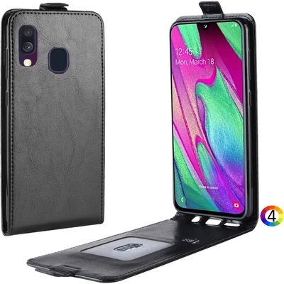 Samsung Galaxy A40 Flip3 Кожен Калъф и Скрийн Протектор