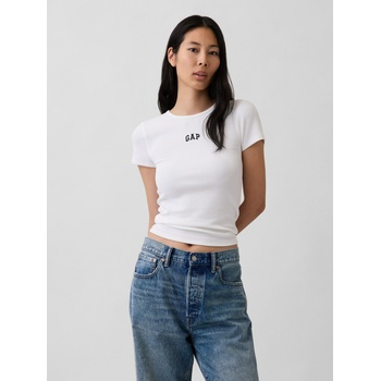 GAP Ребрести тениска с лого GAP GAP | Byal | ЖЕНИ | XS