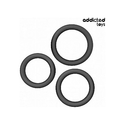 Addicted Toys Set Of Flat Silicone Rings, silikonové erekční kroužky – Zbozi.Blesk.cz