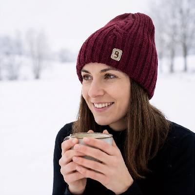 BARIDI wear Čepice pletená Outlast ® bordová