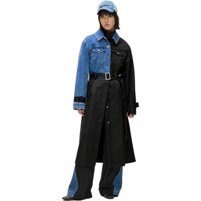 Karl lagerfeld jeans Палто Karl lagerfeld jeans B1W15028 trench coat - Blue / Black (Washed Blue / Black)