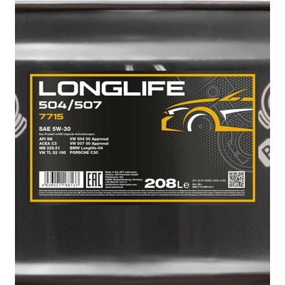 Mannol Longlife 504/507 5W-30 208 l