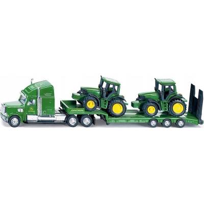 SIKU 1837 Nákladní auto s přívěsem a dvěma traktory JOHN DEERE 1:87