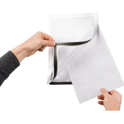 A-Z Reklama CZ Oboustranný Magnetický rámeček na skleněné plochy A3 - Stříbrný