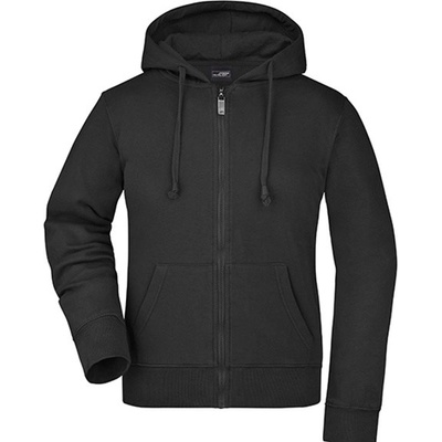 James&Nicholson dámska mikina s kapucňou JN053 Black