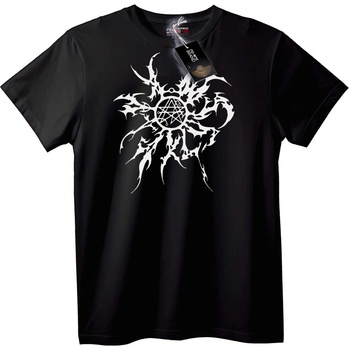 NOONEBRAND Тениска Петокрак Слънце - 6XL, Black