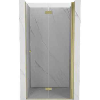 Mexen Mist-F сгъваеми душ врати десни 80 см, прозрачни, златисти четка - 8A6-080-000-55-00-P (8A6-080-000-55-00-P)