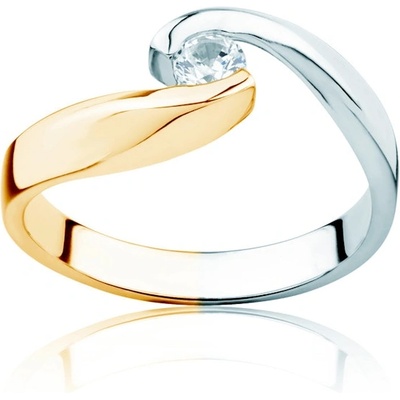 SAVICKI Годежен пръстен Minimalism: двуцветно злато, диамант