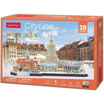CubicFun 3D puzzle Cityline Varšava 126 ks