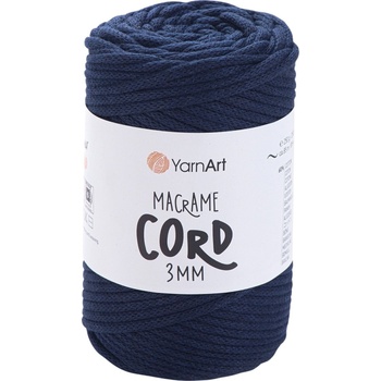 YARNART Macrame Cord 3 mm 85 m 784 Navy Blue юта (Macrame Cord 3 mm 784)