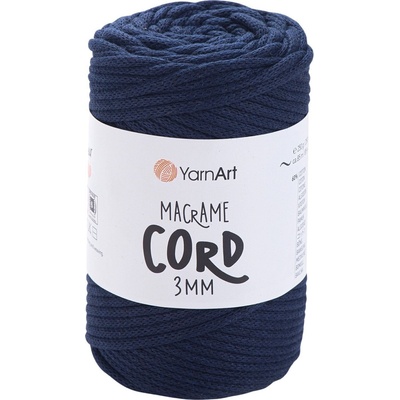 YARNART Macrame Cord 3 mm 85 m 784 Navy Blue юта (Macrame Cord 3 mm 784)